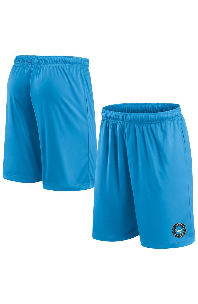 FANATICS Men's Fanatics Branded Blue Charlotte FC Primary Team Logo Shorts, Main, color, 