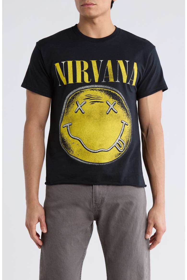 Nirvana Graphic T-Shirt, Main, color, SOLID BLACK