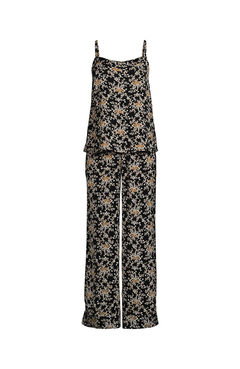 Lands' End Hammered Satin 2 Piece Pajama Set - Cami Top and Pants, Alternate, color, 