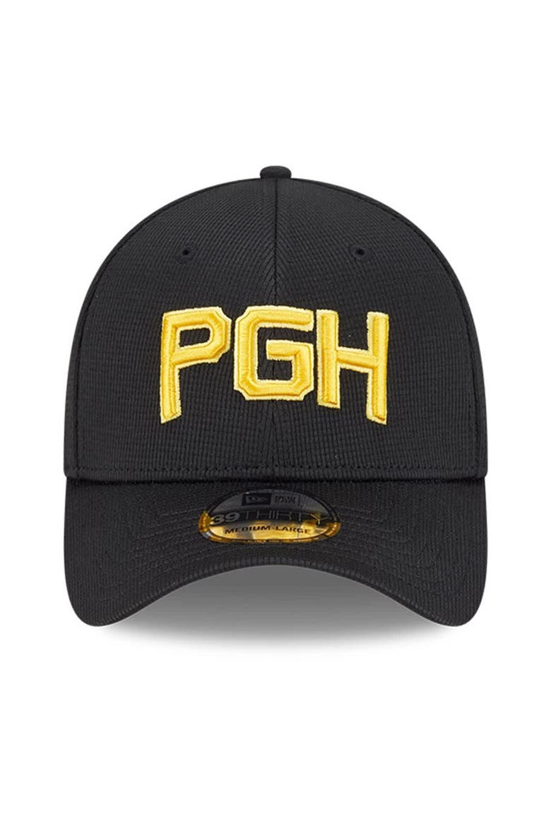 Men's New Era Black Pittsburgh Pirates City Connect Batting Practice 39THIRTY Flex Hat, Alternate, color, Black