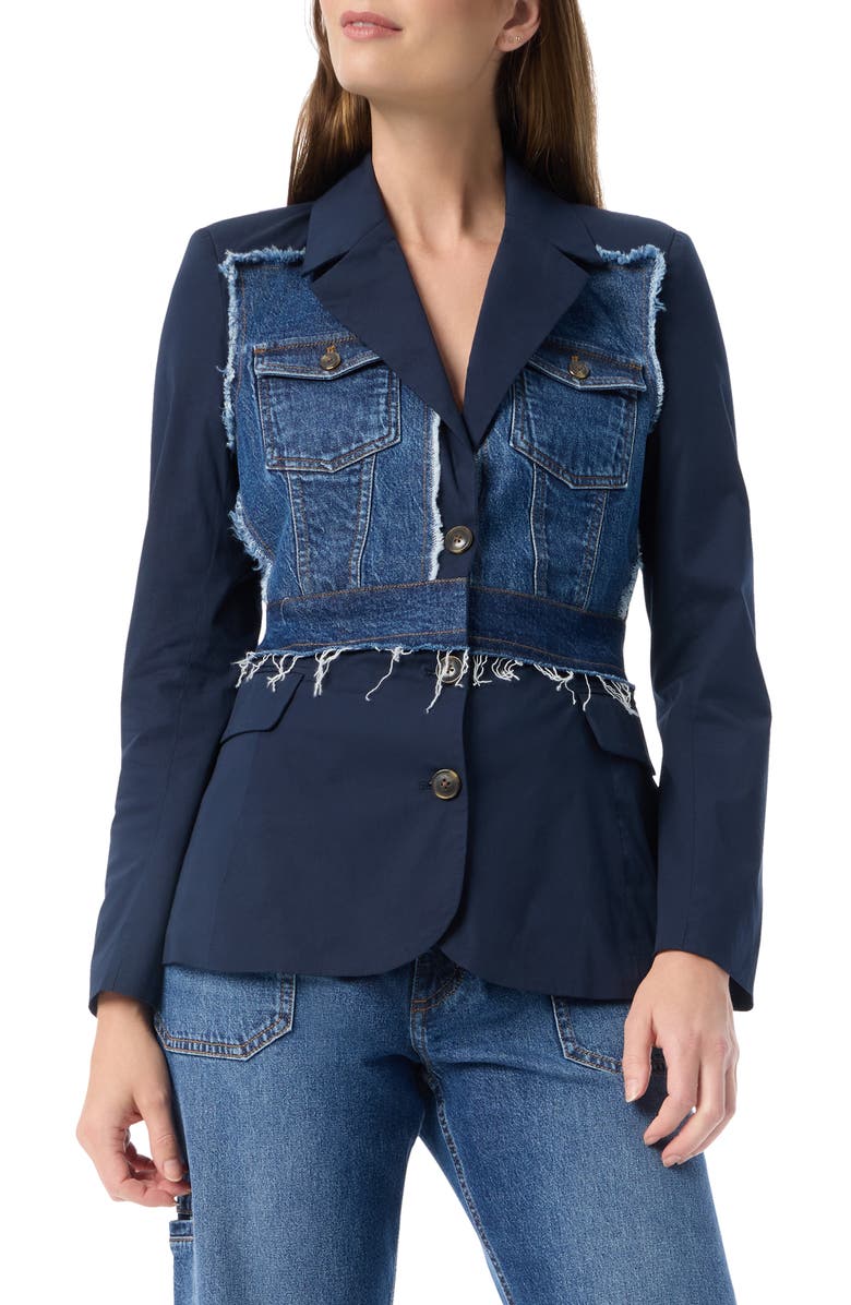 DO by Dee Ocleppo Layla Piece Denim Blazer, Main, color, 