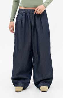 BDG Urban Outfitters Bobbi Pleated Raw Denim Pants