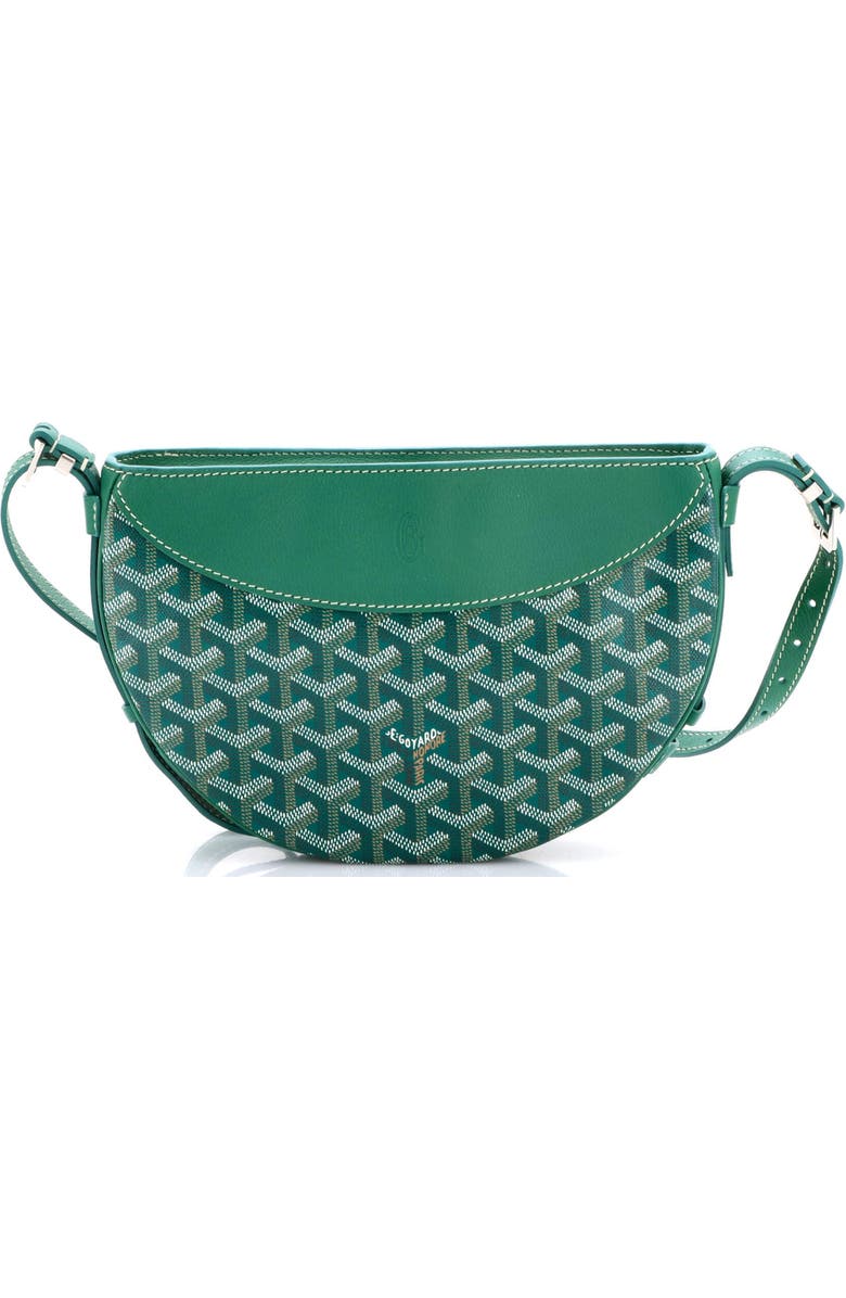 Pre-Owned Goyard Hirondelle Shoulder Bag Coated Canvas and Leather, Main, color, Green
