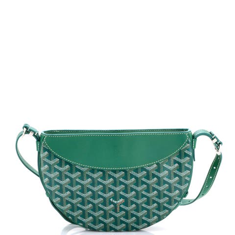 Hirondelle Shoulder Bag Coated Canvas and Leather