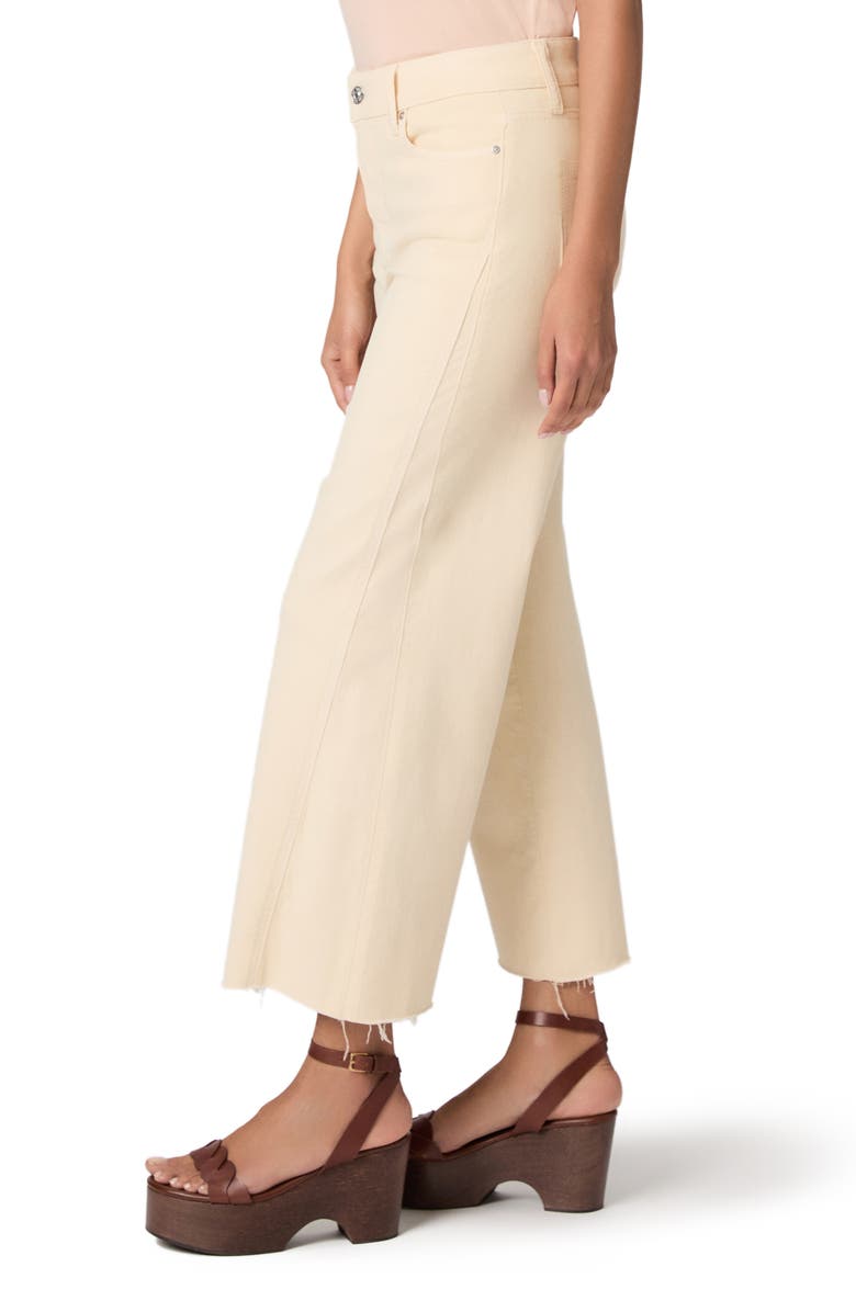 PAIGE Anessa High Waist Raw Hem Ankle Straight Leg Jeans, Alternate, color, Butter Yellow