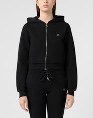 PHILIPP PLEIN Zip Hoodie Jacquard Monogram Women