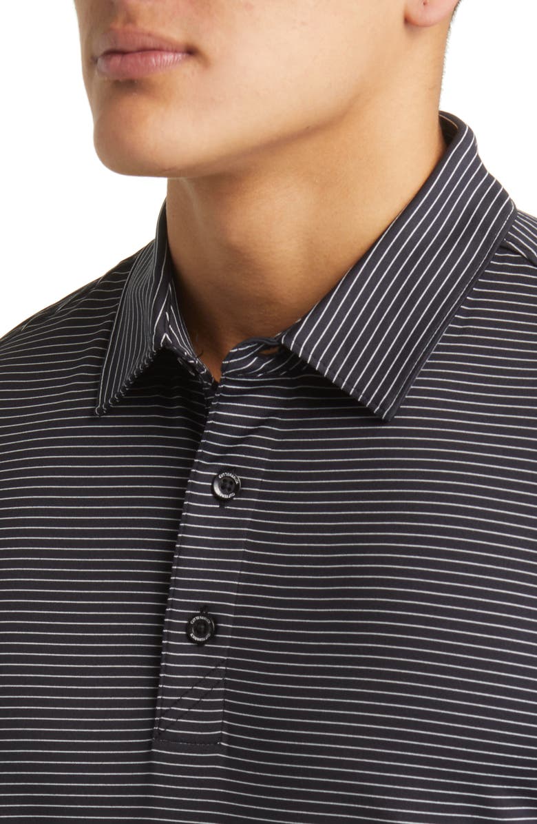 Cutter & Buck Forge DryTec Pencil Stripe Performance Polo, Alternate, color, Black