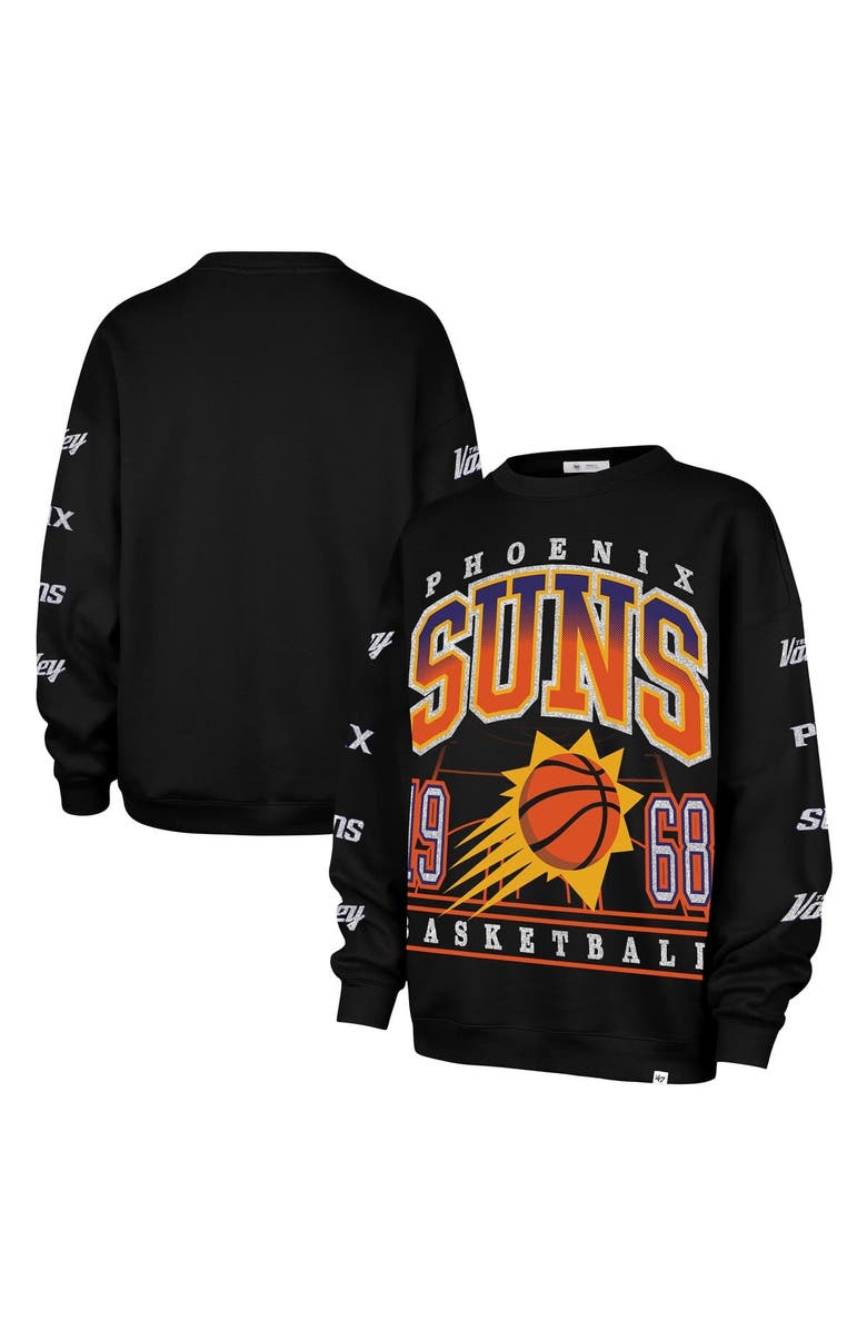 '47 Women's '47  Black Phoenix Suns 2025/26 City Edition Go Big Oversized Sweatshirt, Main, color, Black