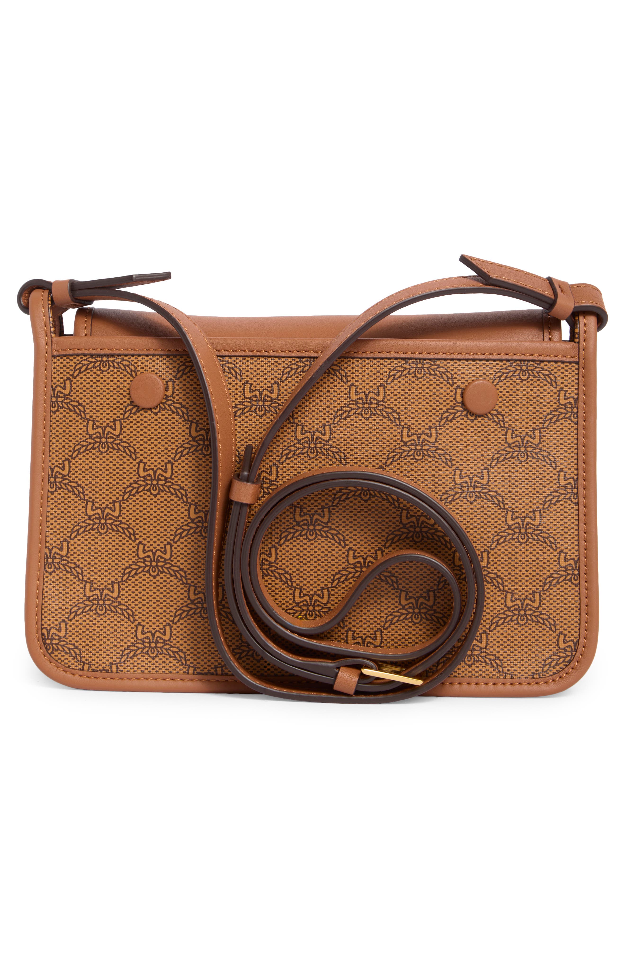 MCM Himmel Lauretos Coated Canvas Crossbody Bag, Alternate, color, 