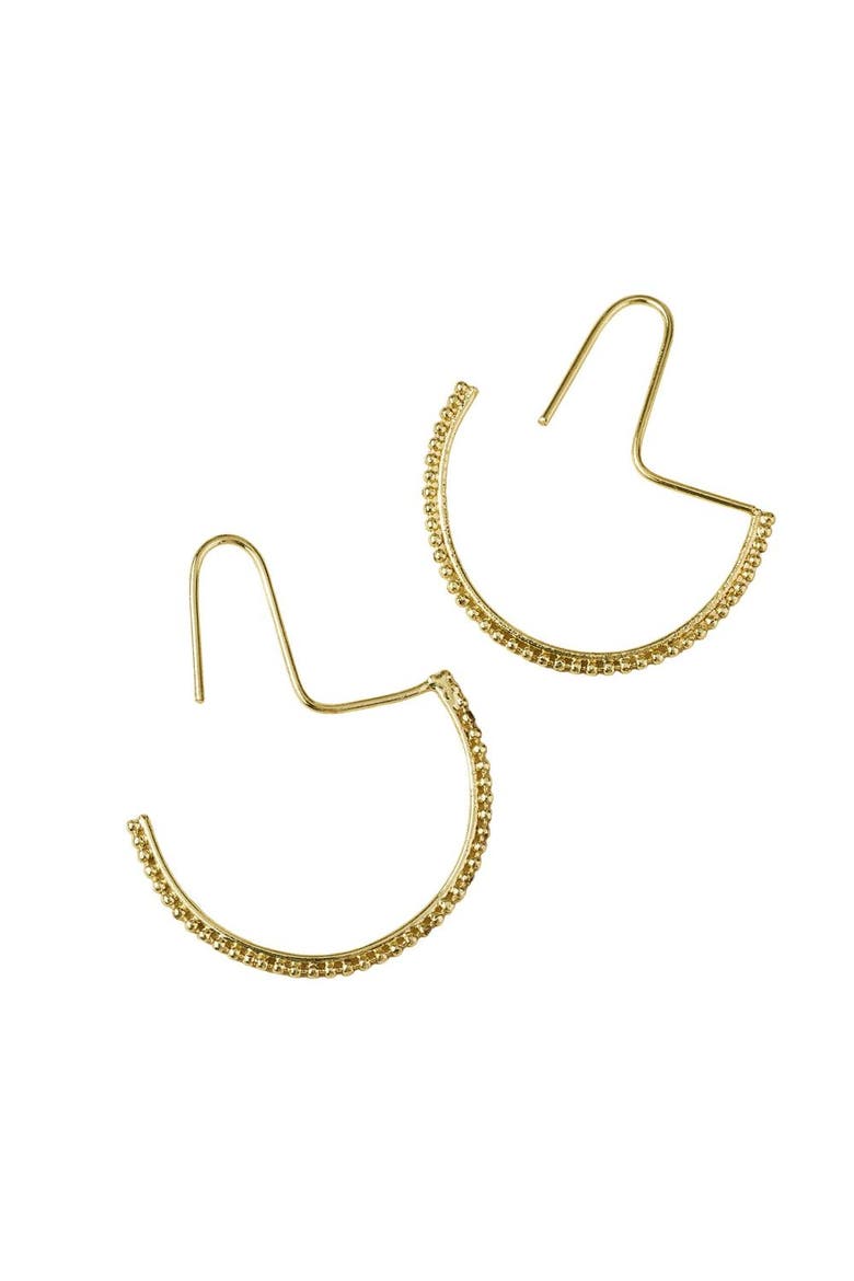 Bhavani Dot Threader Earrings, Main, color, Gold