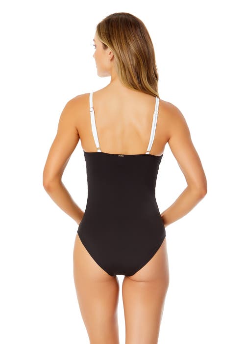 ANNE COLE MESH AROUND MESH INSERT ONE PIECE SWIMSUIT