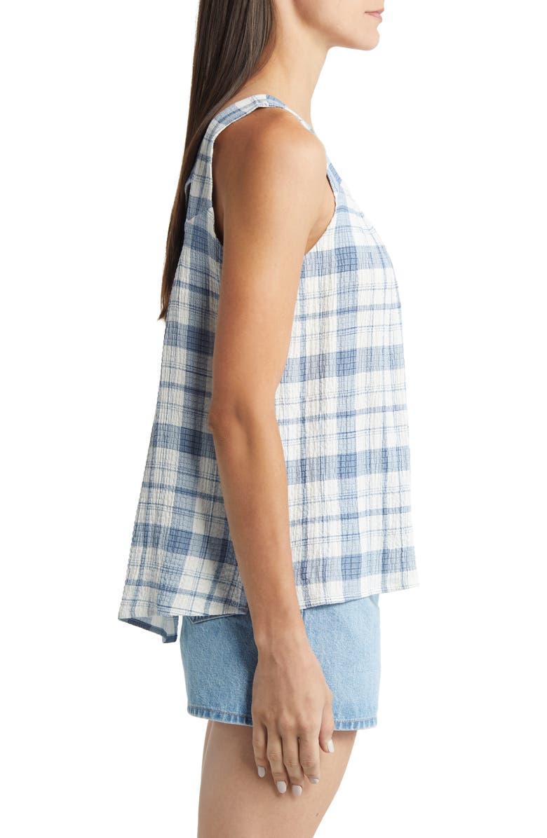 Caslon<sup>®</sup> Plaid Cross Back Woven Tank, Alternate, color,