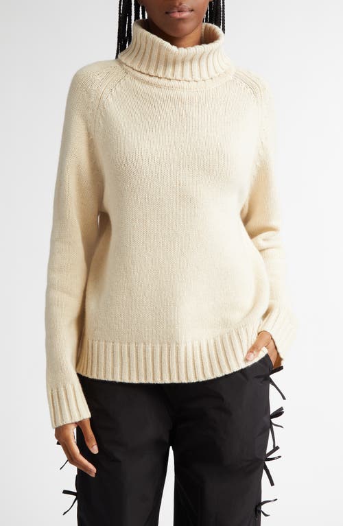 Sandy Liang Gums Wool Blend Turtleneck Sweater in Birch 