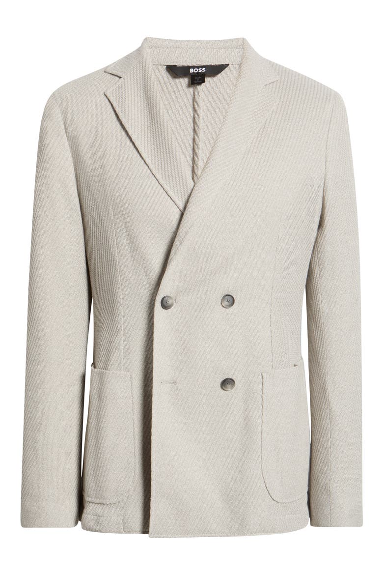 Hanry Double Breasted Cotton Sport Coat, Main, color, OPEN GREY
