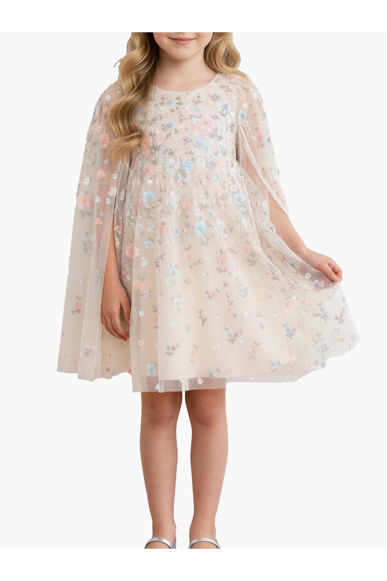 Dahlia Ditsy Cape Kids DressToddler, Little Kid, Big Kid, Main, color, Cream/Multi