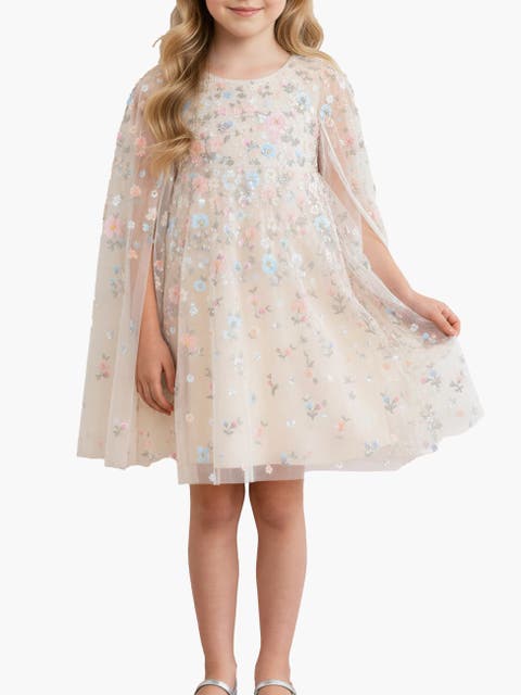 Dahlia Ditsy Cape Kids Dress