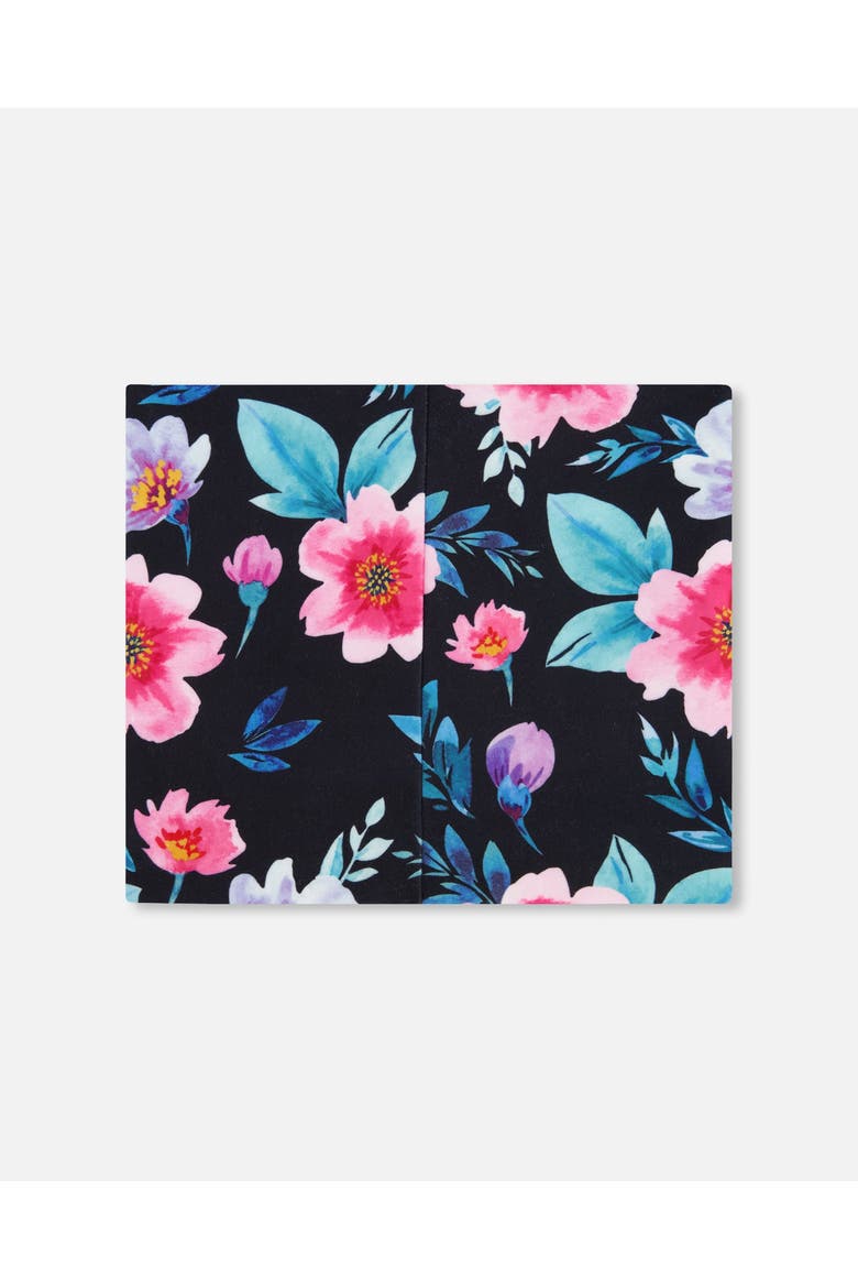 Stretch Jersey Flowers Neck Tube, Alternate, color, Black Floral Print