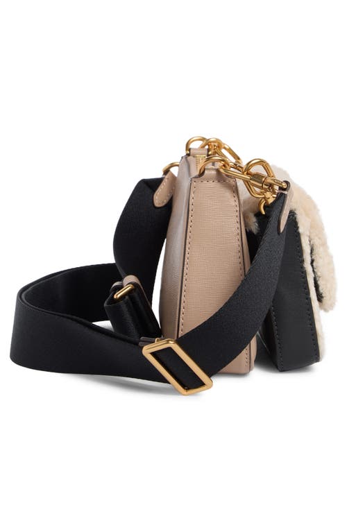 Kate Spade New York Double Up Crossbody Bag & Faux Shearling Pouch In Brown