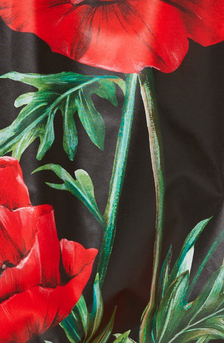 Dolce&Gabbana Men's Floral Faux Leather Bomber Jacket, Alternate, color, 