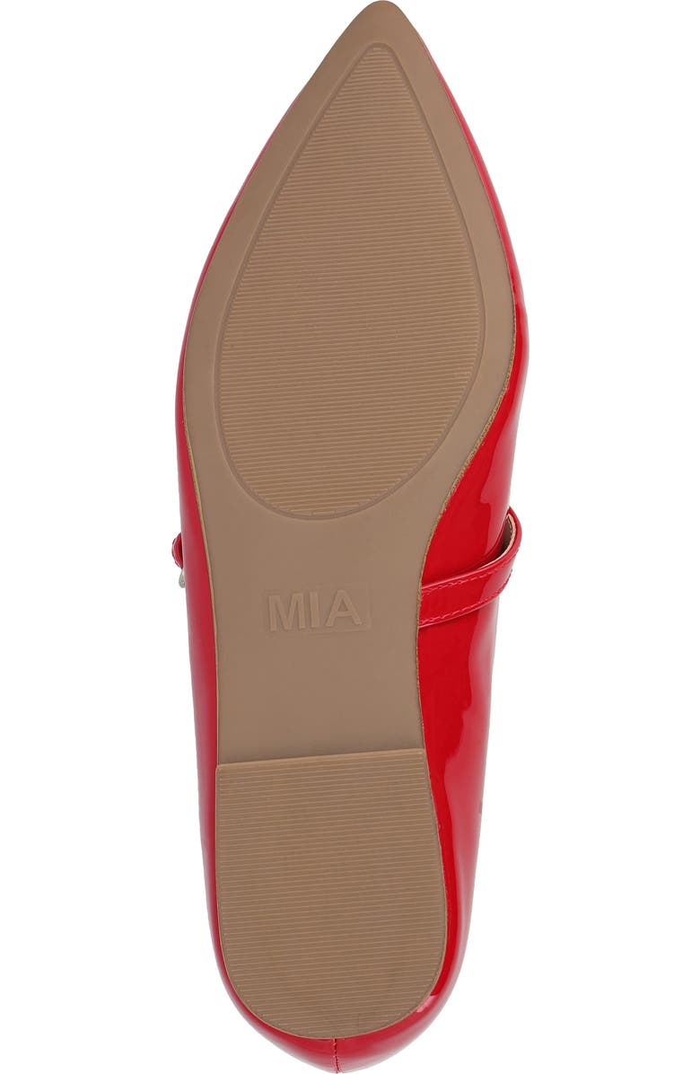 MIA Aviba Mary Jane Pointed Toe Flat, Alternate, color, Red