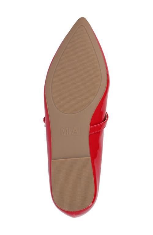 Shop Mia Aviba Mary Jane Pointed Toe Flat In Red