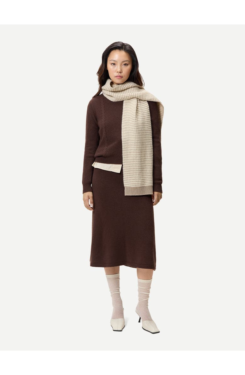 Gobi Cashmere Cropped Crewneck Cashmere Sweater, Alternate, color, Cocoa