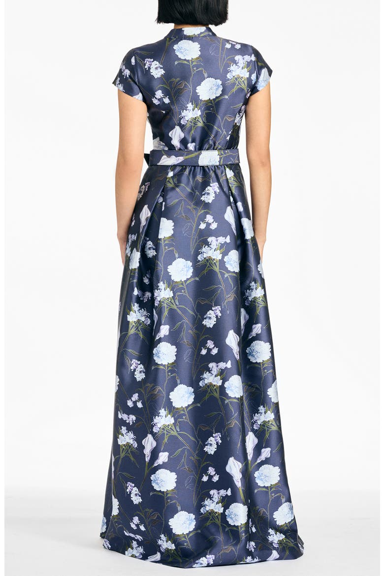Marta Floral Gown, Alternate, color, GLACIAL BOUQUET