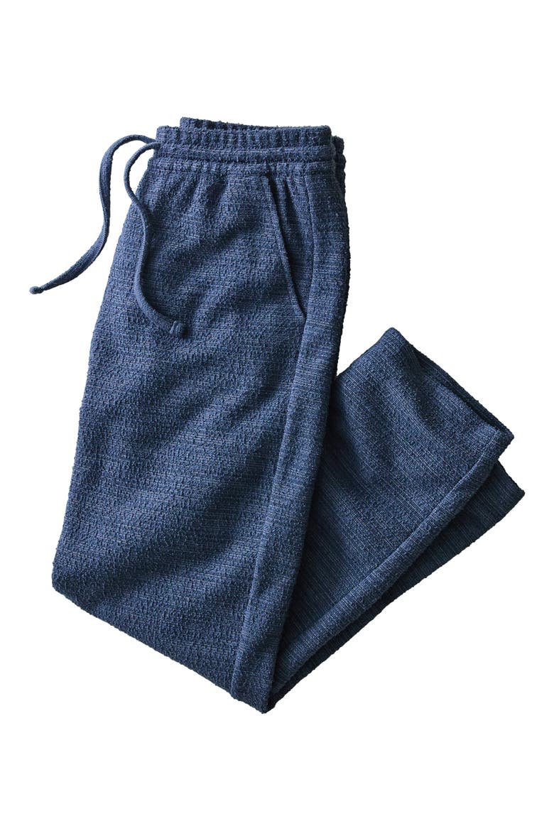 Hugo Cotton Bouclé Drawstring Pants, Alternate, color, NAVY