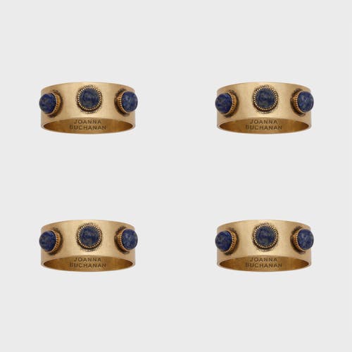 Joanna Buchanan Cabochon Napkin Rings, Set Of Four In Gold