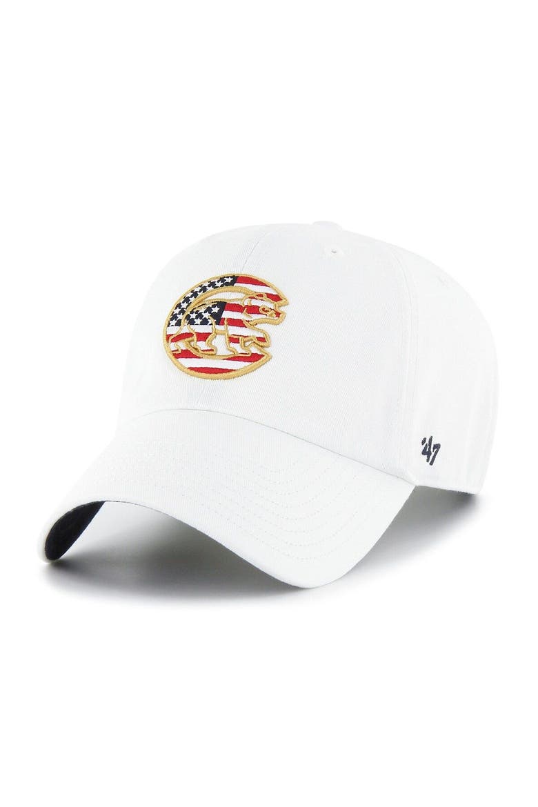 Men's '47 White Chicago Cubs Homeland Clean Up Adjustable Hat, Main, color, White