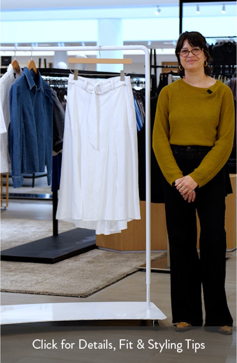 Belted Double Slit Midi Skirt, sales video thumbnail