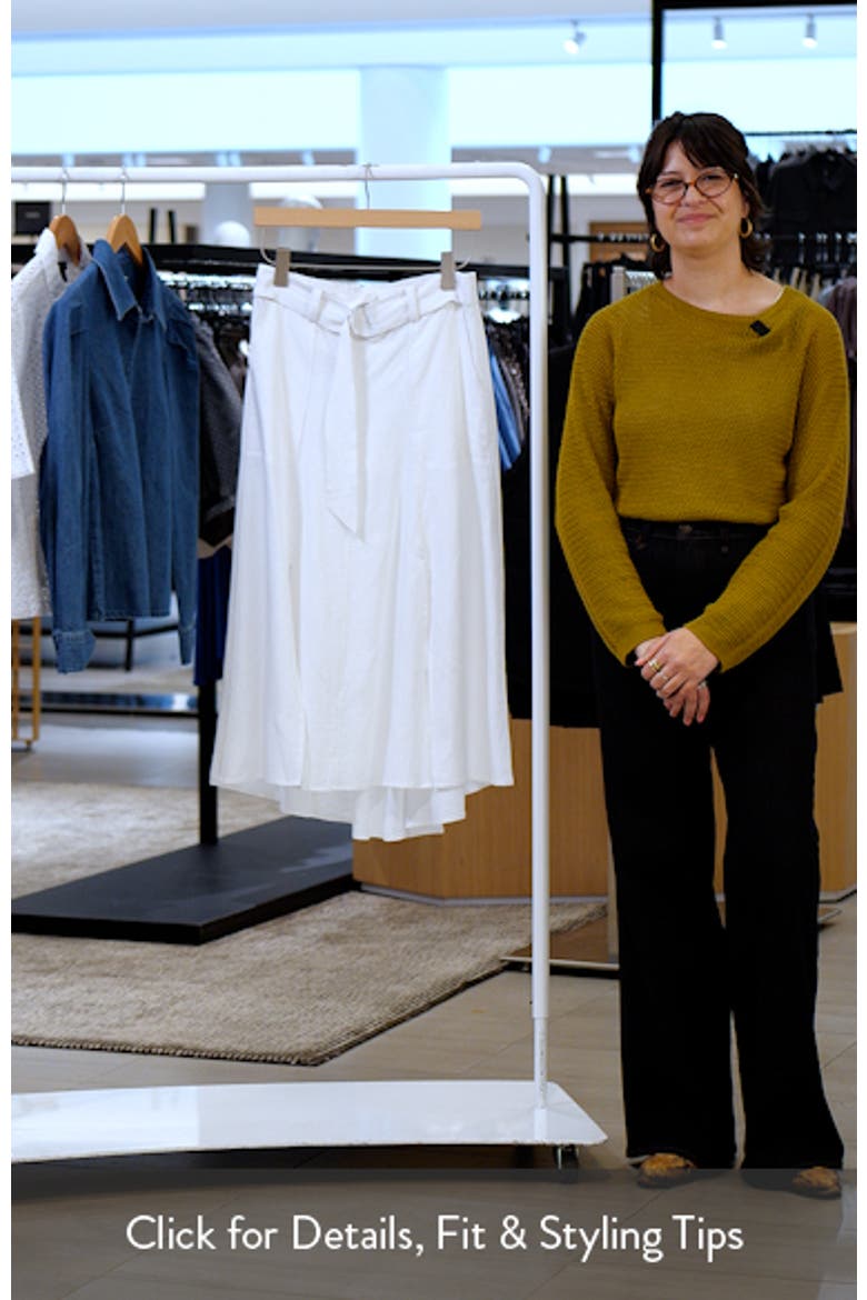 Belted Double Slit Midi Skirt video