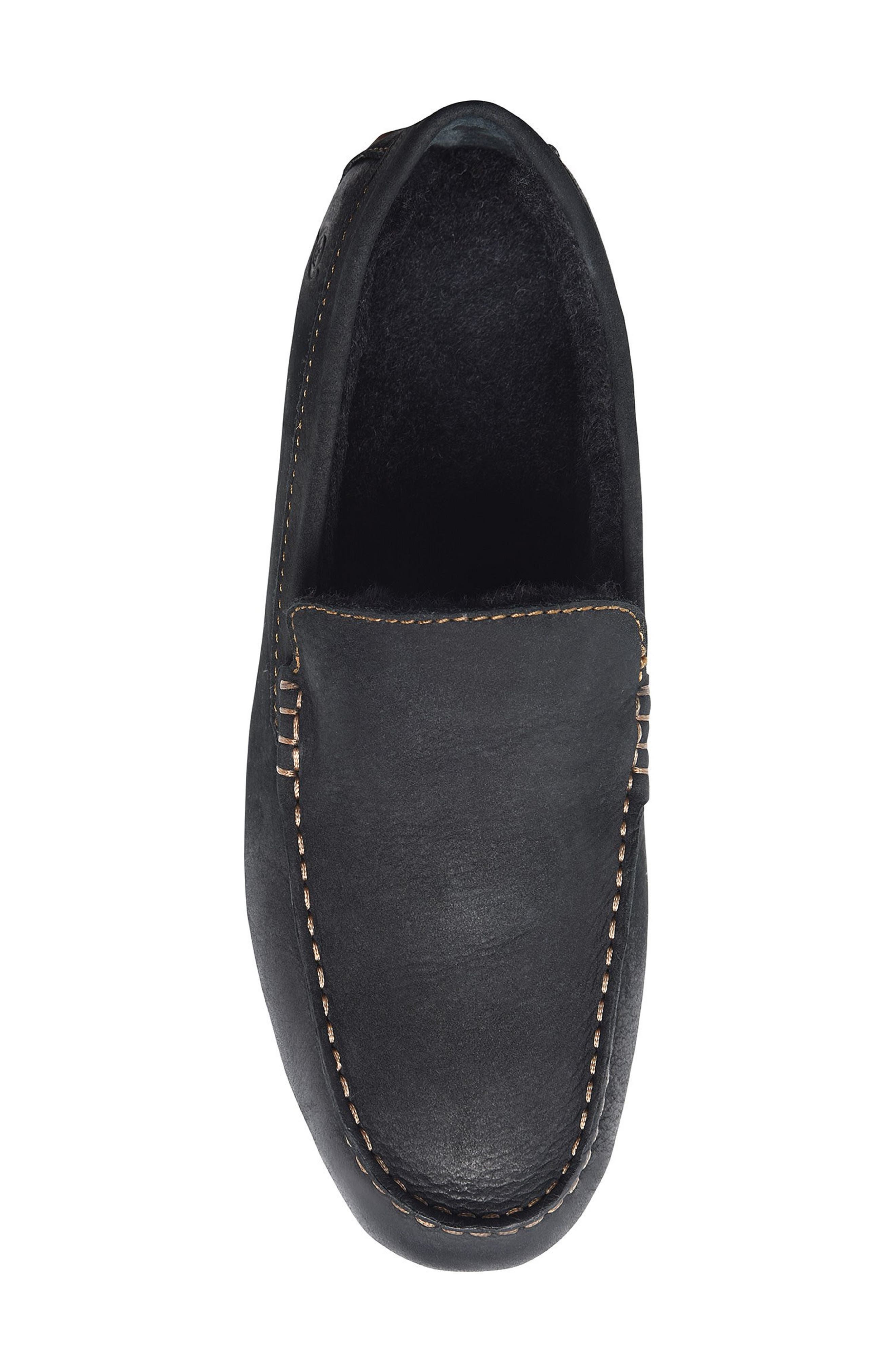 Børn Allan Genuine Shearling Moc Slipper, Alternate, color, 