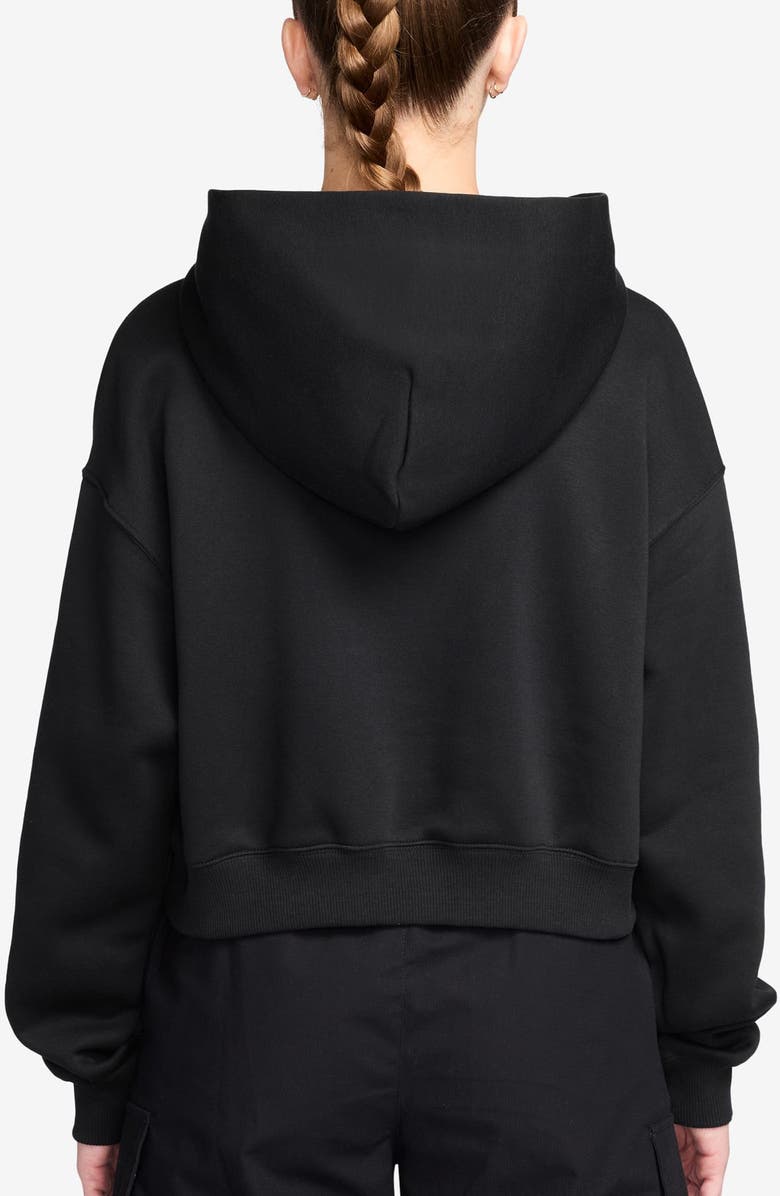 Nike Sportswear Phoenix Fleece Crop Sweatshirt, Alternate, color, Black/ Sail