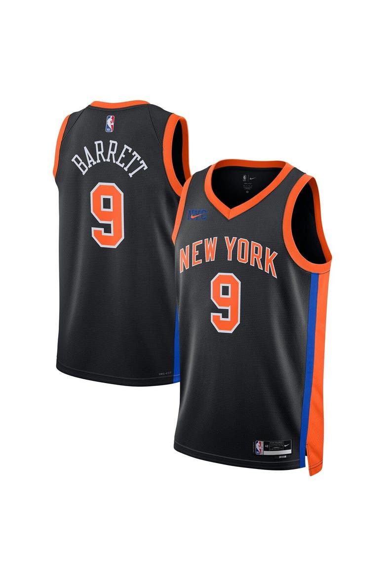 Unisex Nike RJ Barrett Black New York Knicks 2022/23 Swingman Jersey - City Edition, Main, color, Black