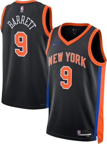 直筆　RJ BARRETT サイン入り ユニフォーム Nike Unisex Nike RJ Barrett Black New York Knicks 2022/23 Swingman