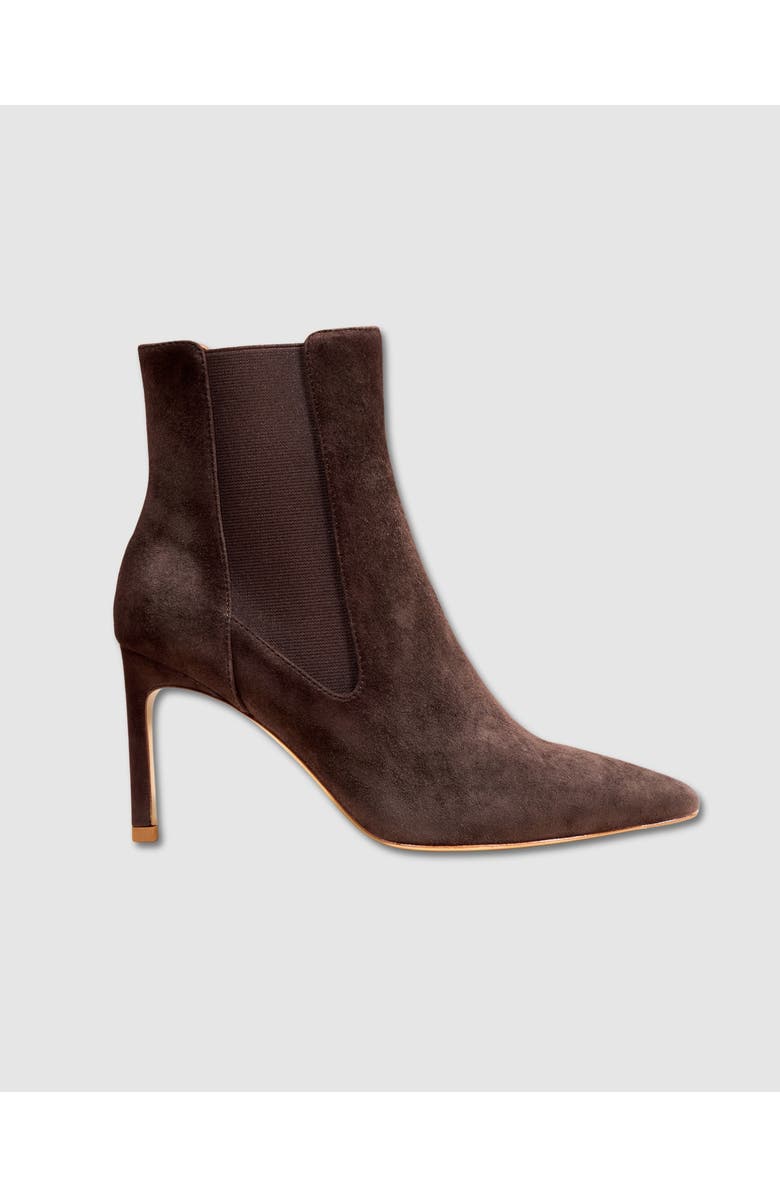 MI/MAI Dora Suede Pointy Ankle Boot, Alternate, color, Chocolate