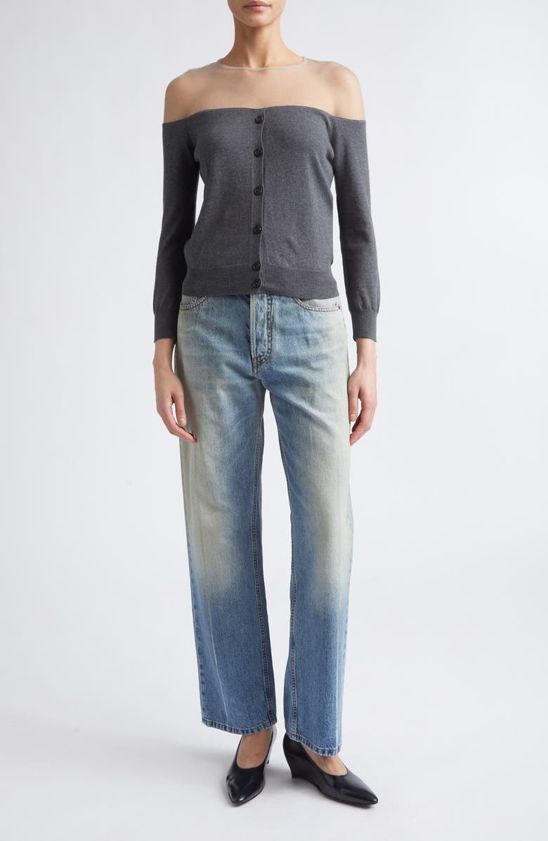 MM6 Maison Margiela Straight Leg Jeans, Alternate, color,