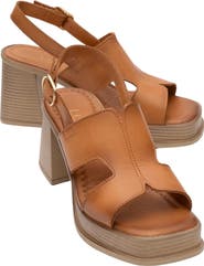 Forever & Always Shoes Zennia Leather Platform Sandal