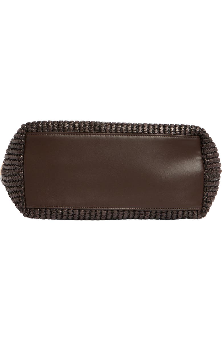 URBAN EXPRESSIONS HANDBAGS Woven Straw Shoulder Bag, Alternate, color, Coffee