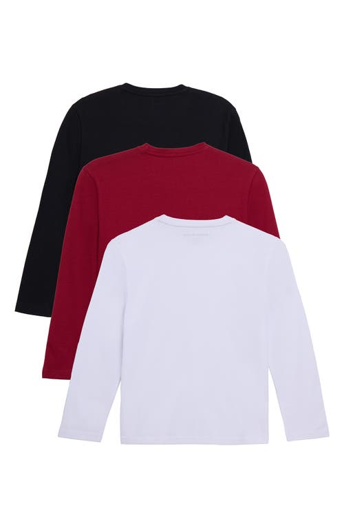 X-ray Xray Kids' 3-pack Long Sleeve Cotton T-shirts In Multi