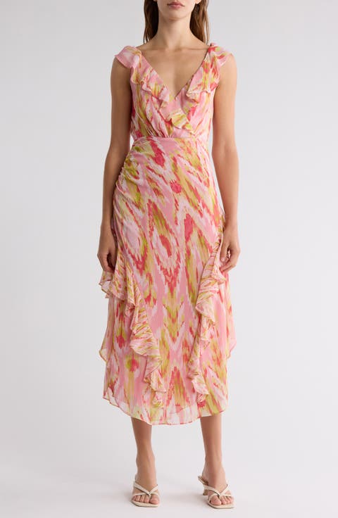Anika Ruffle Chiffon Maxi Dress