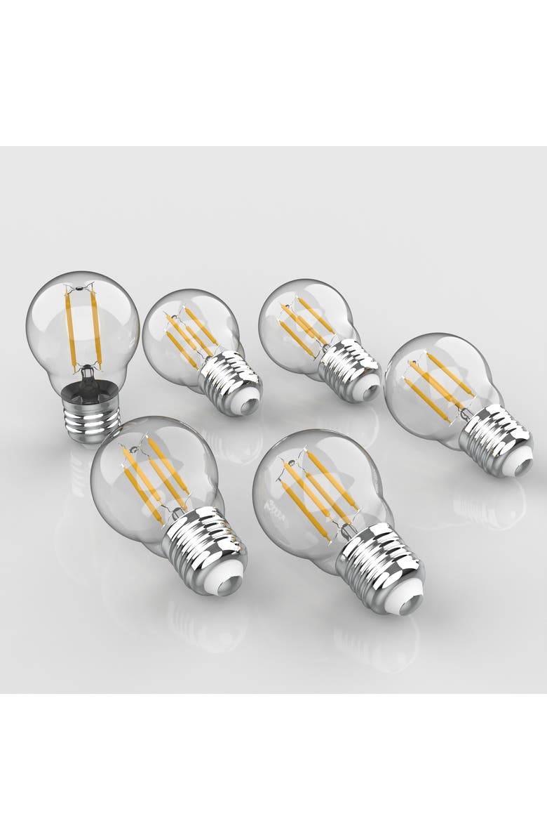 JONATHAN Y Classic Non-Dimmable G45-4W LED Edison Bulbs with E26 Base, 80+ CRI, Warm White 2700K, 420 Lumens, Clear, Main, color, 