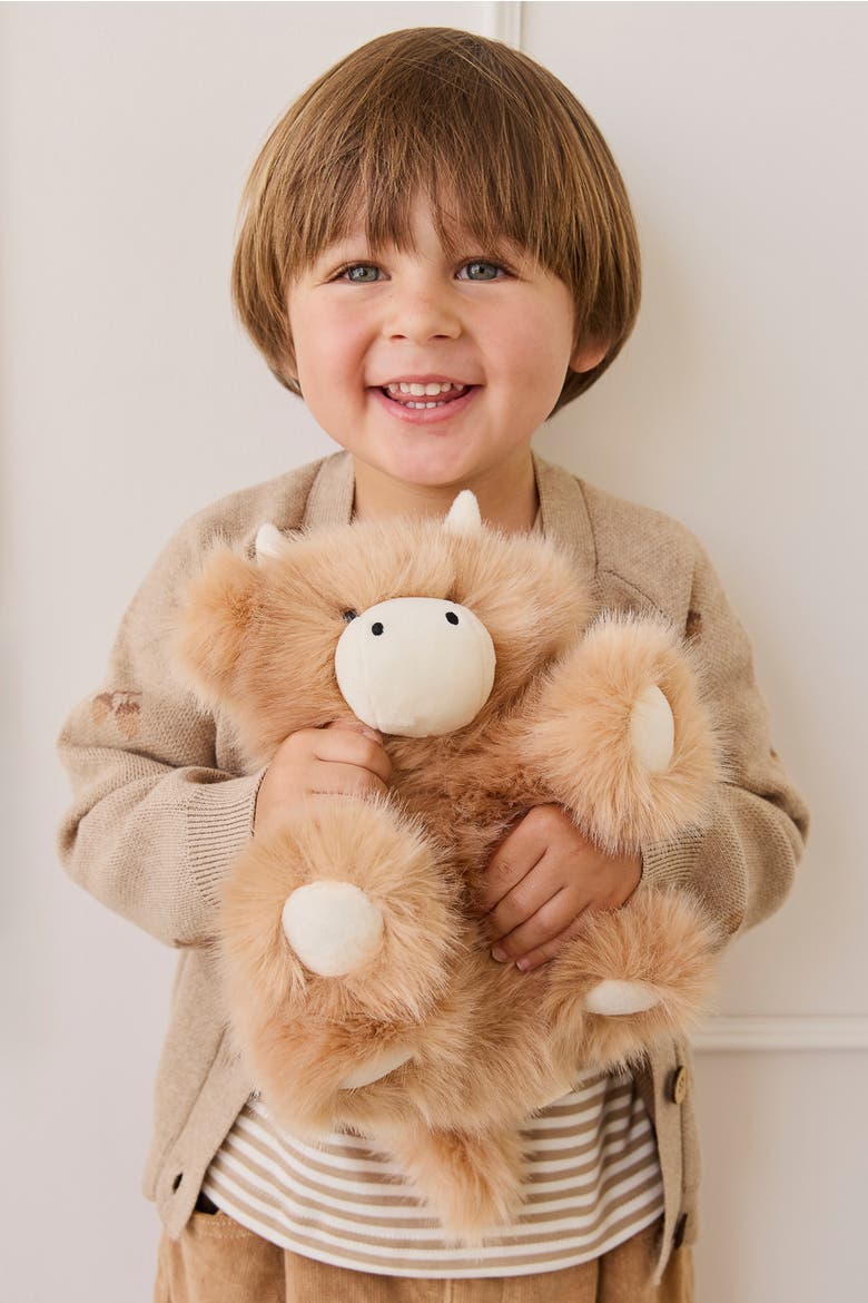 Hilda the Highland Cow 9" Plush Duo, Alternate, color, Caramel & Beige