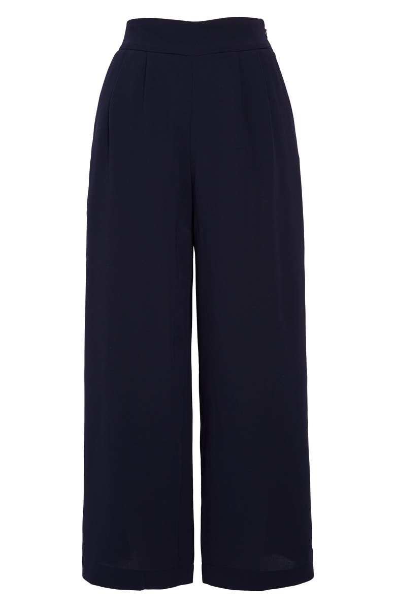 1.STATE Wide Leg Crepe Trousers, Main, color, Blue Night