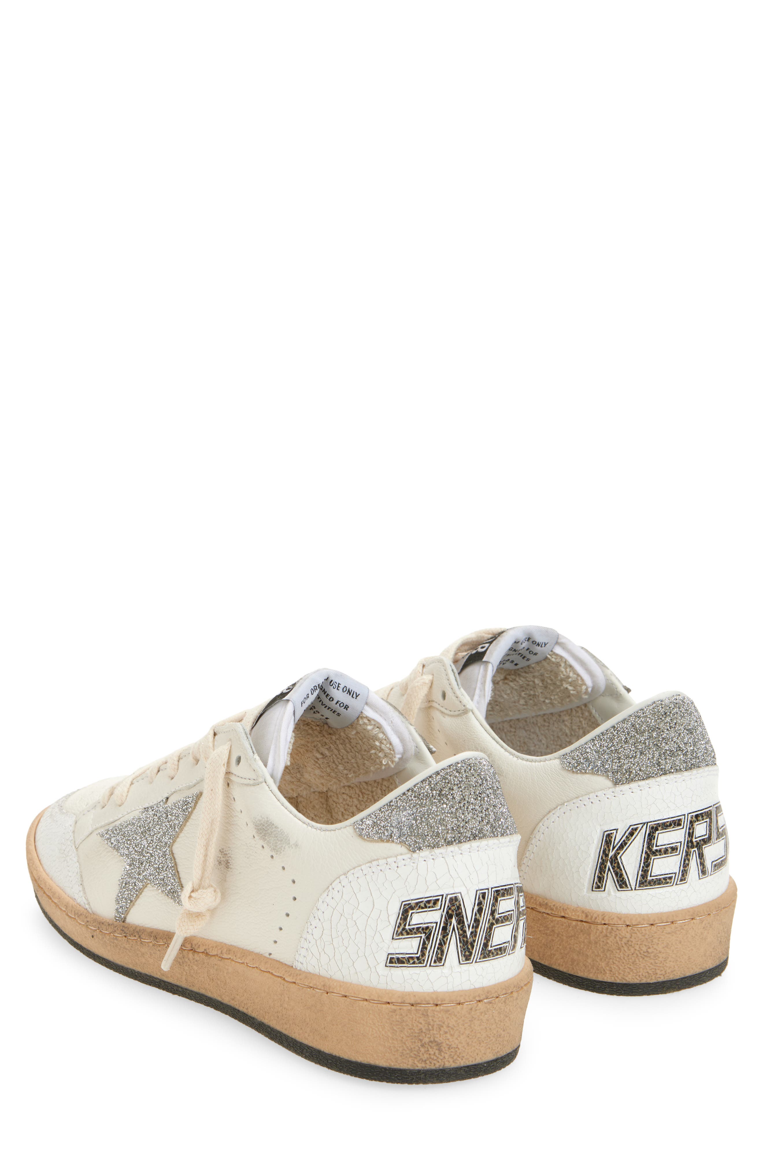 Golden Goose Ball Star Low Top Sneaker, Alternate, color, White/ Silver
