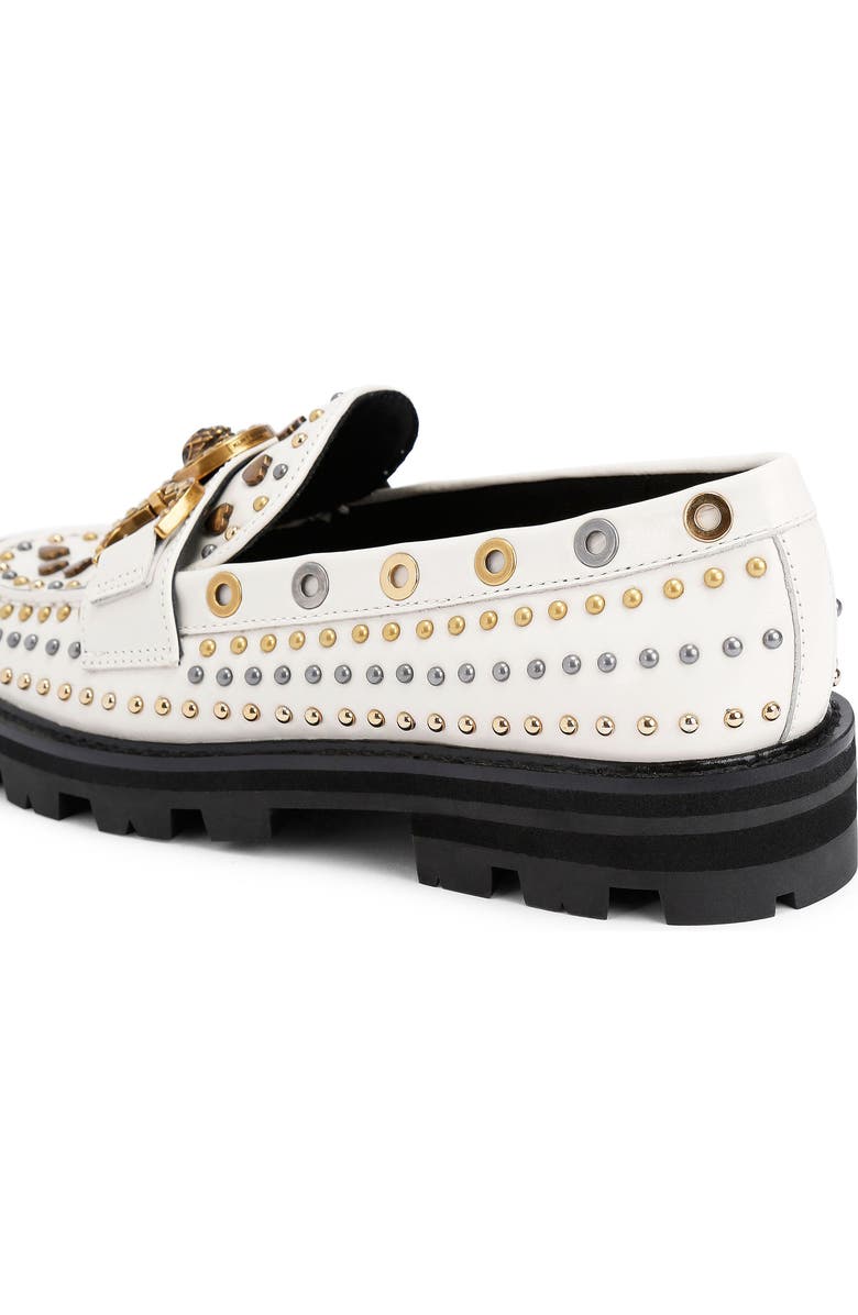 Kurt Geiger London Mansion Stud Platform Loafer, Alternate, color, White