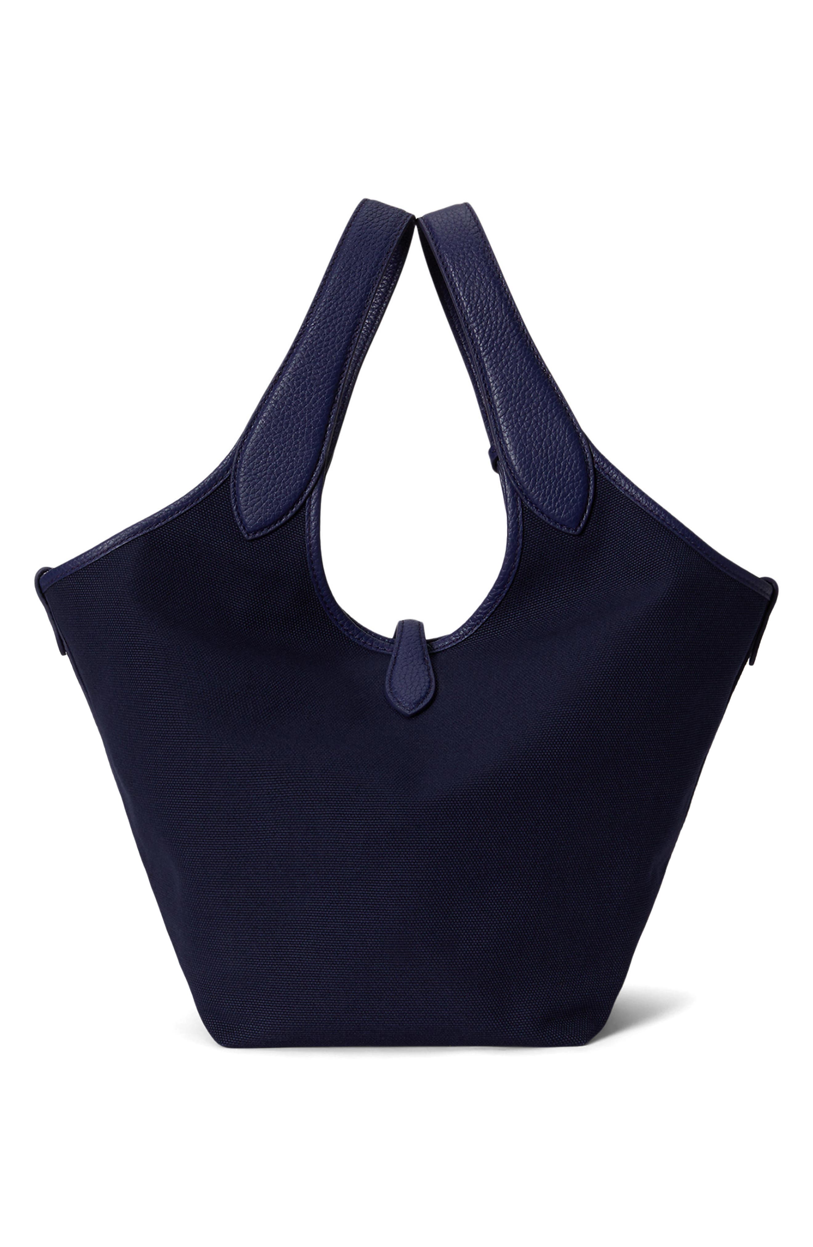 Polo Play Crest Canvas Tote, Alternate, color, NEWPORT NAVY