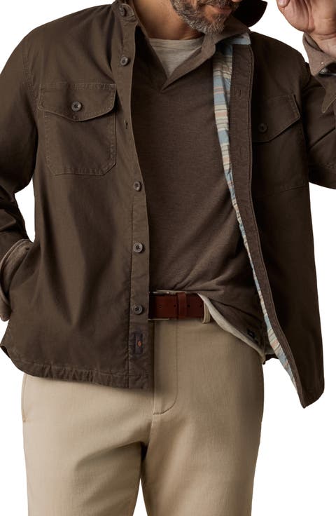 CPO Blanket Lined Cotton Canvas Button-Up Shirt Jacket