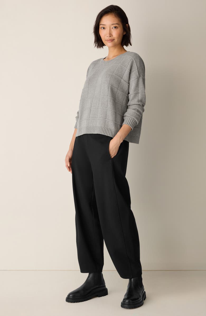 Eileen Fisher Organic Cotton & Cashmere Crewneck Sweater, Alternate, color, Dark Pearl